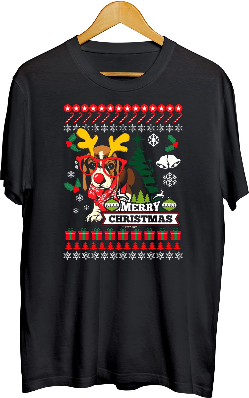 Ugly Christmas T Shirts Beagle Dog Shirts Tees