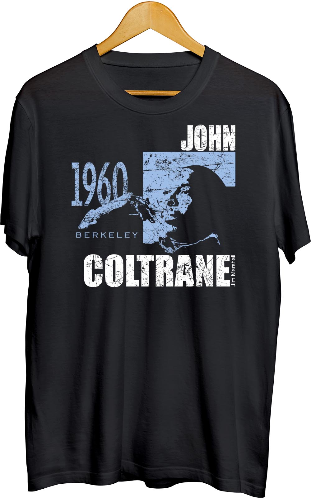 John Coltrane Reflection Vintage T Shirt Blue