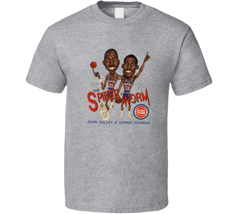 Dennis Rodman John Sally Spider And Worm Detroit Basketball Retro Caricature T Shirt