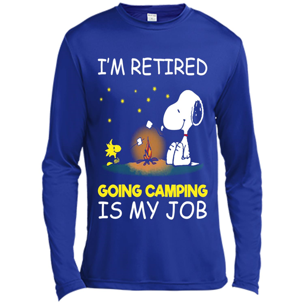 Iâ™m Retired Going Camping Is My Job Snoopy - Canvas T-shirt