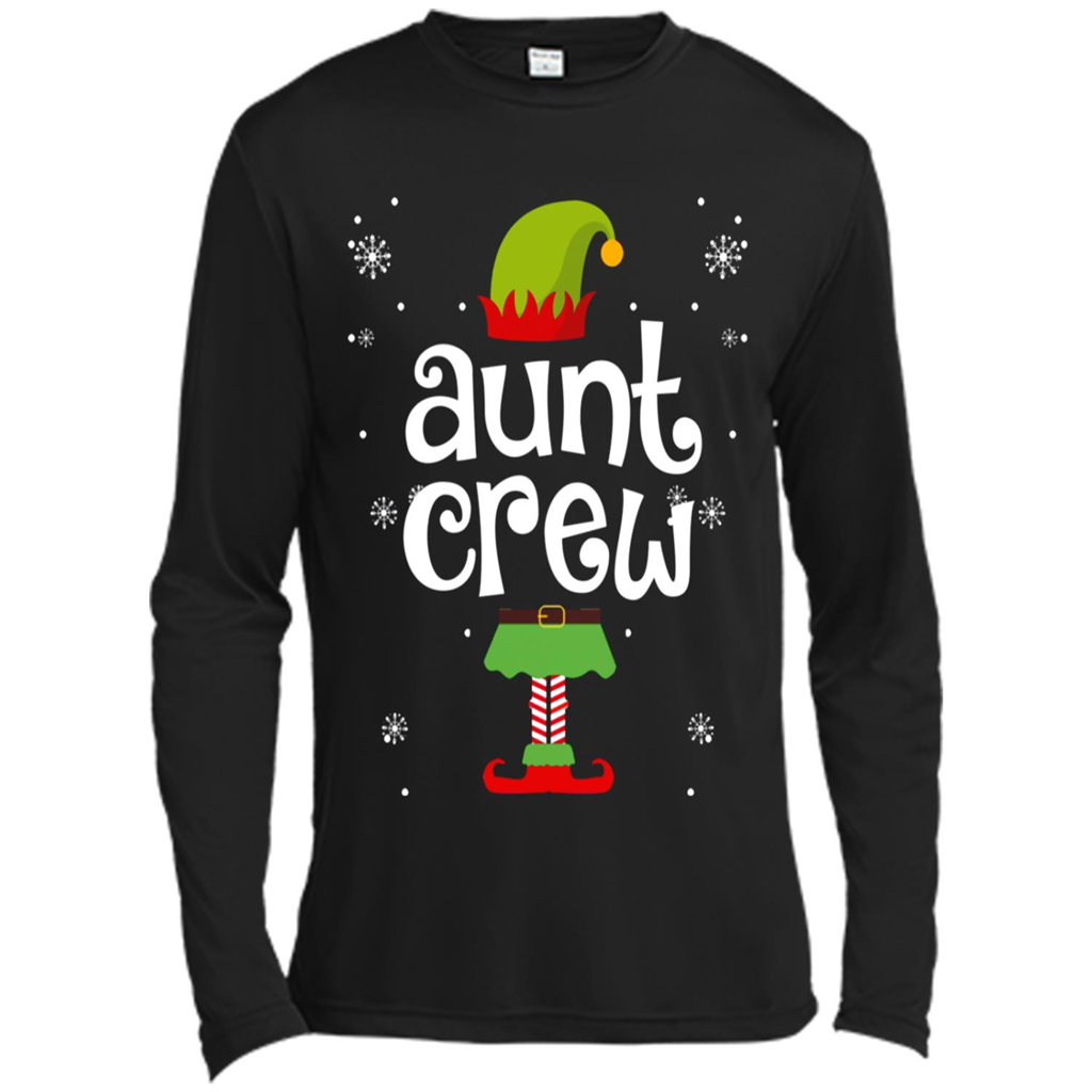 Aunt Crew Elf Shirt Matching Family Christmas - Canvas T-shirt