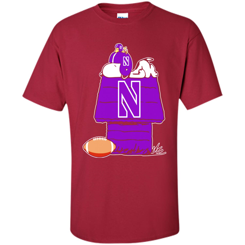 Northwestern Wildcats Snoopy And Woodstock Waiting For Football Season Kanstee Shop T Shirt